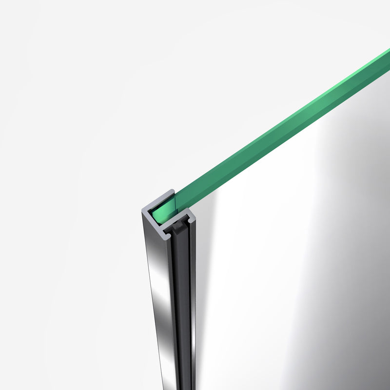 DreamLine Flex 30 in. D x 60 in. W x 76 3/4 in. H Semi-Frameless Pivot Shower Door, SlimLine Shower Base and Backwall Kit - BNGBath