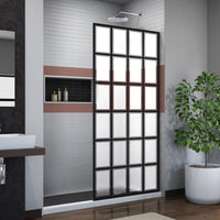 Thumbnail for DreamLine French Linea Rhone 34 in. W x 72 in. H Single Panel Frameless Shower Door, Open Entry Design - BNGBath