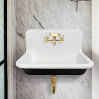 Thumbnail for Gourmetier Towne 30X20 Cast Iron Single Bowl Wall Mount Sink - BNGBath