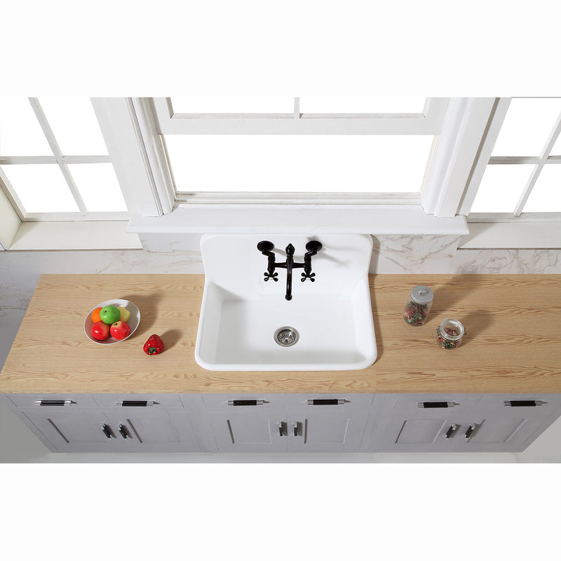 Gourmetier Arcticstone 30" x 21" Farmhouse Drop-In Kitchen Sinks - BNGBath