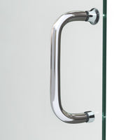 Thumbnail for DreamLine Infinity-Z 30 in. D x 60 in. W x 76 3/4 in. H Semi-Frameless Sliding Shower Door, Shower Base and QWALL-5 Backwall Kit, Frosted Glass - BNGBath
