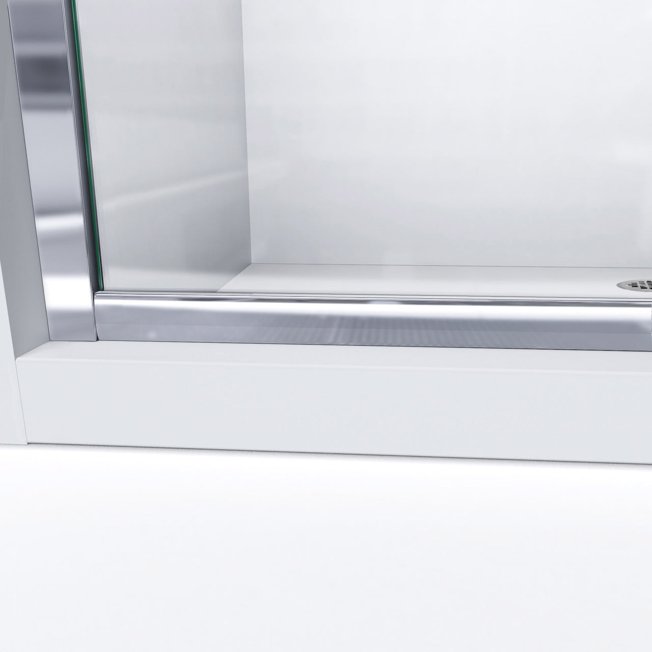 DreamLine Infinity-Z 36 in. D x 48 in. W x 74 3/4 in. H Semi-Frameless Sliding Shower Door and SlimLine Shower Base Kit, Frosted Glass - BNGBath
