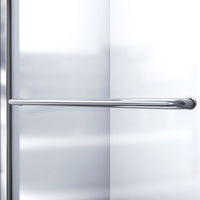 Thumbnail for DreamLine Infinity-Z 36 in. D x 60 in. W x 76 3/4 in. H Semi-Frameless Sliding Shower Door, Shower Base and QWALL-5 Backwall Kit, Frosted Glass - BNGBath