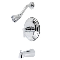 Thumbnail for Kingston Brass Nuvofusion Tub and Shower Faucet in Brushed Brass - BNGBath
