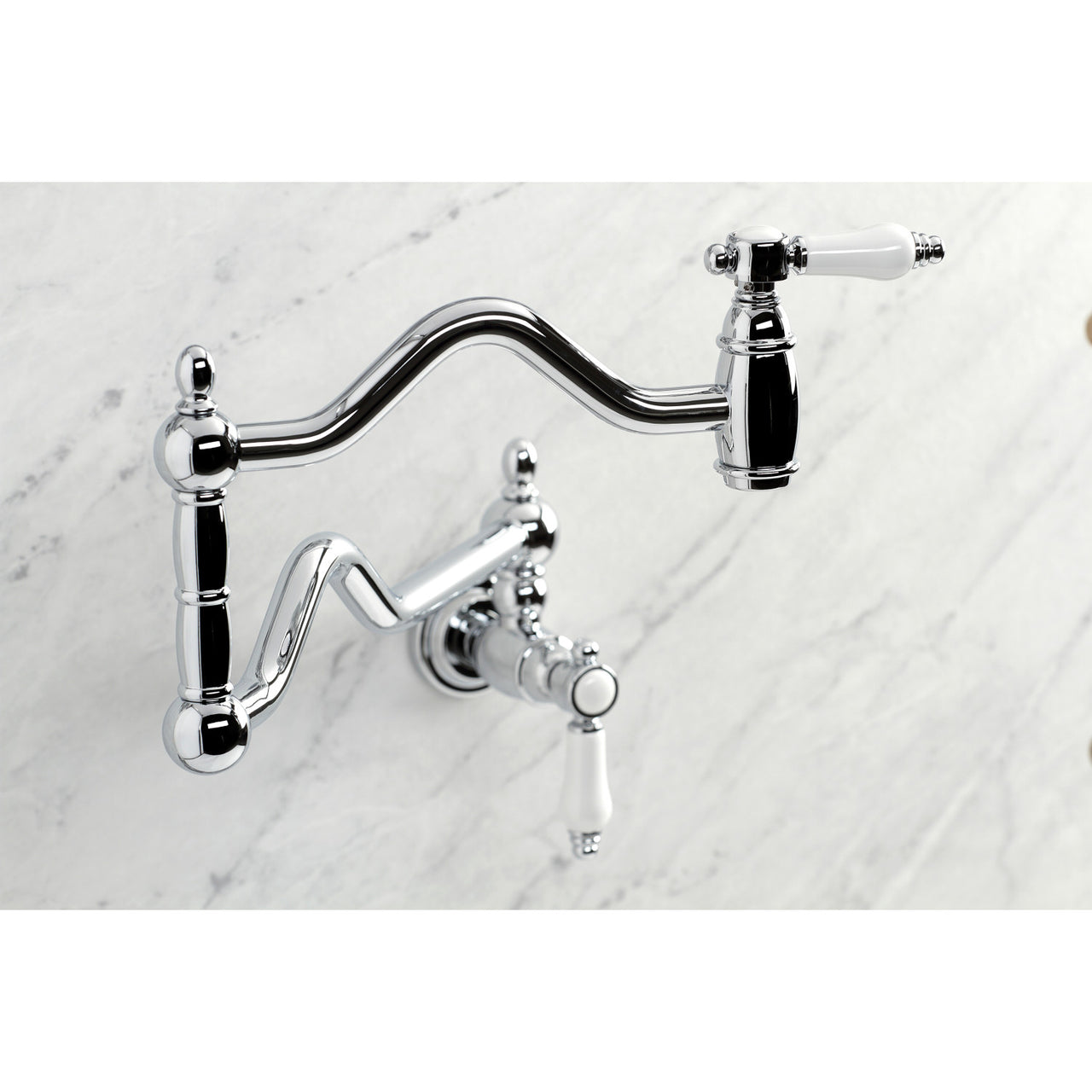 Kingston Brass Bel-Air Two-Handle Pot Filler in Polished Chrome - BNGBath