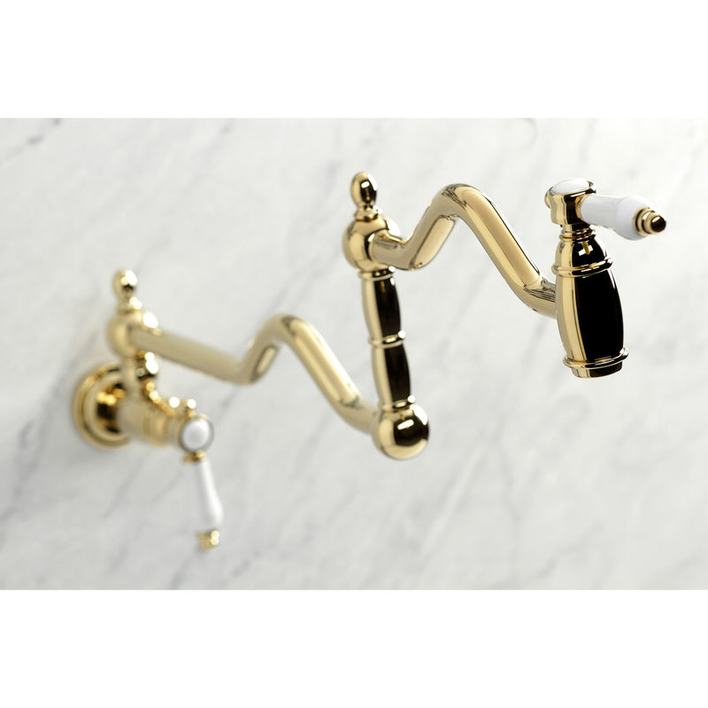 Kingston Brass Bel-Air Two-Handle Pot Filler in Polished Chrome - BNGBath