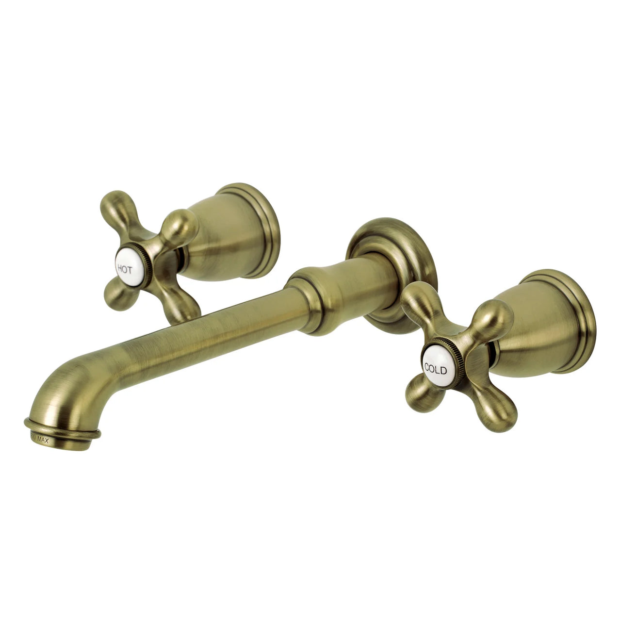 Kingston Brass KS7125AX English Country Two-Handle Wall Mount Bathroom Faucet, Oil Rubbed Bronze - BNGBath