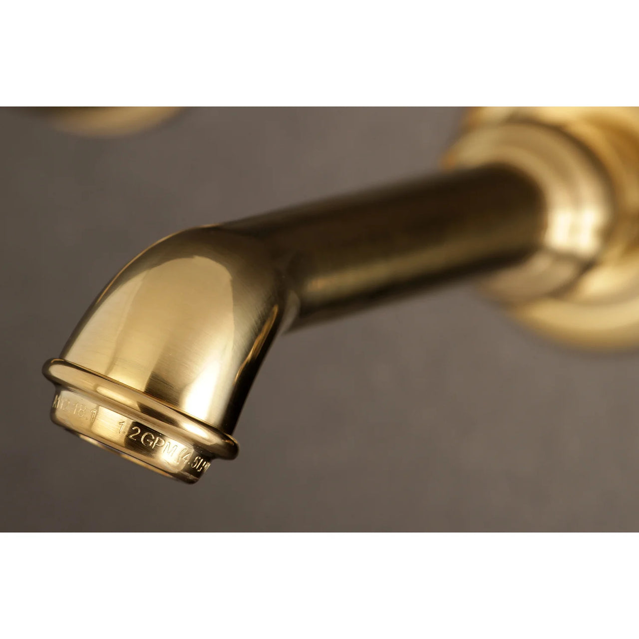 Kingston Brass KS7122TX 8-Inch Center Wall Mount Bathroom Faucet, Polished Brass - BNGBath