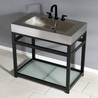 Thumbnail for Kingston 37x22x35 Commercial Console Vanity Sink w/Base - BNGBath