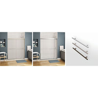 Thumbnail for Chrome Semi-Frameless Slider Alcove Shower Door With Clear Glass MAAX Kameleon 43-47in X 71in - BNGBath
