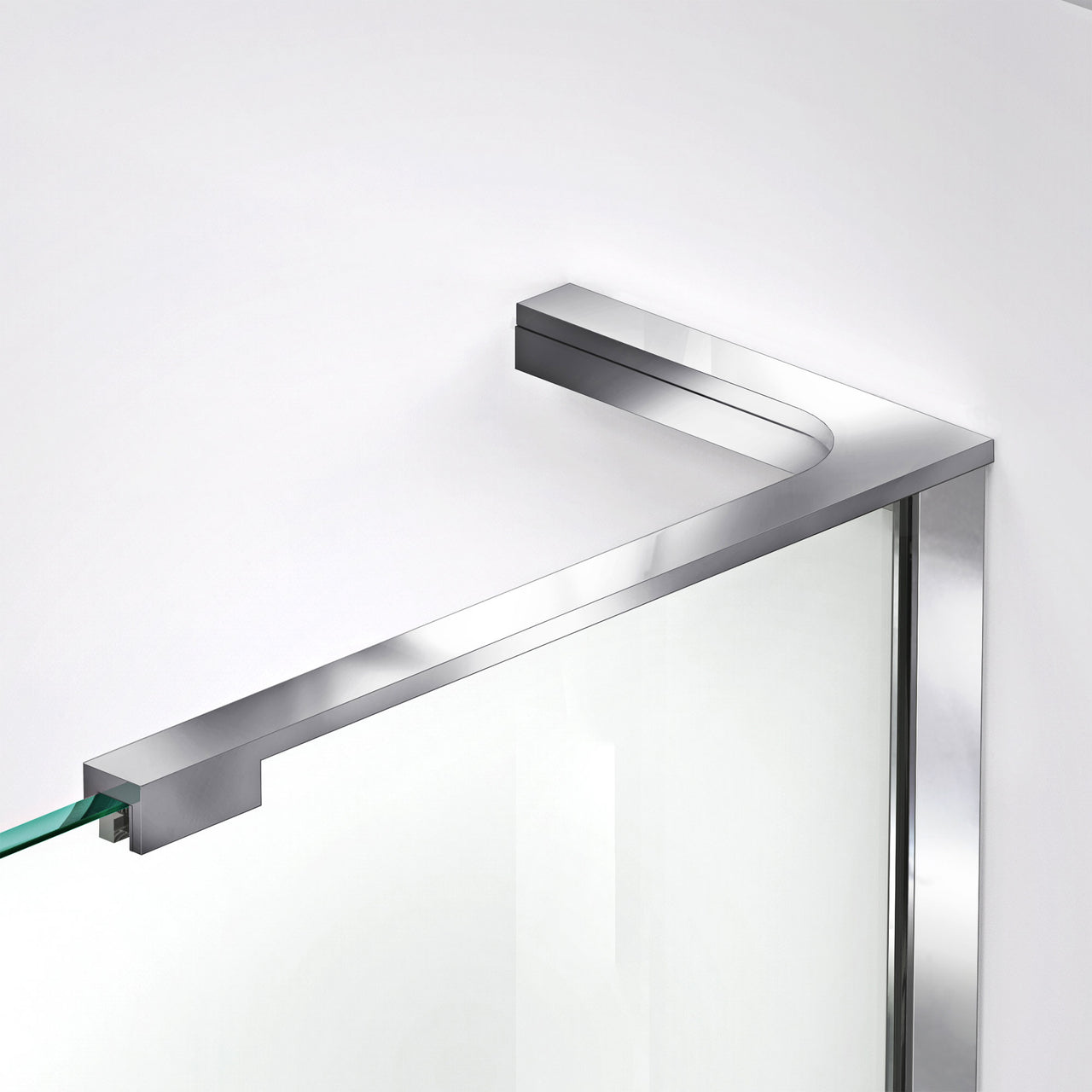 DreamLine Prism Plus 40 in. x 40 in. x 74 3/4 in. Frameless Hinged Shower Enclosure and SlimLine Shower Base Kit - BNGBath