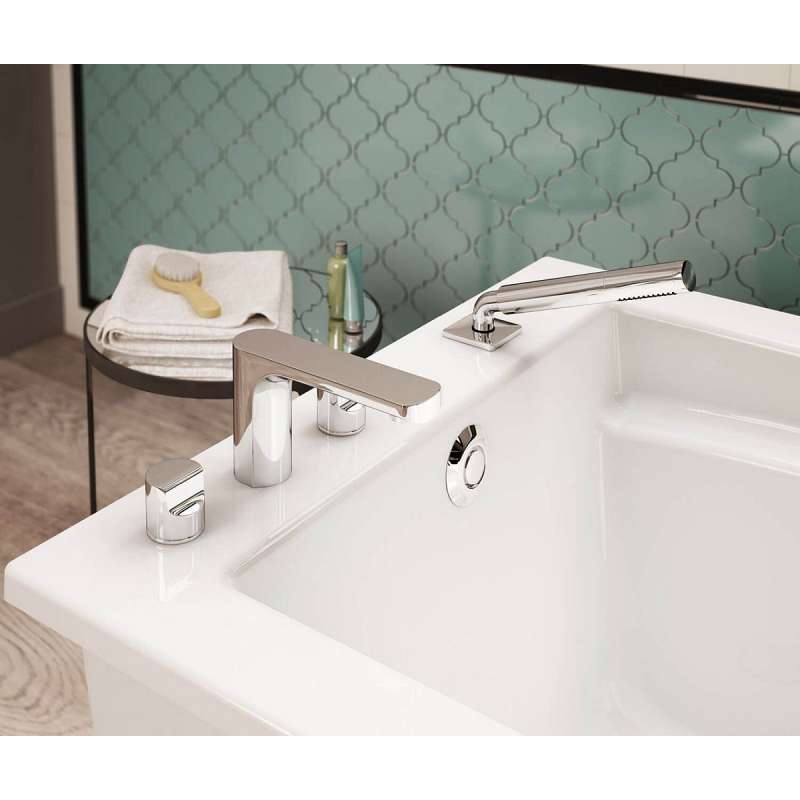 60in X 32in X 23in Rectangular Acrylic Freestanding Soaking Bathtub With End Drain, In White - BNGBath