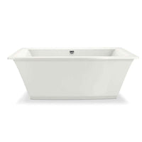 Thumbnail for 66in X 36in X 24in Rectangular Freestanding Acrylic Soaking Bathtub With Center Drain, In White - BNGBath