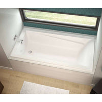 Thumbnail for 60in X 36in X 18in Rectangular Drop-In Acrylic Soaking Bathtub With End Drain, In White - BNGBath