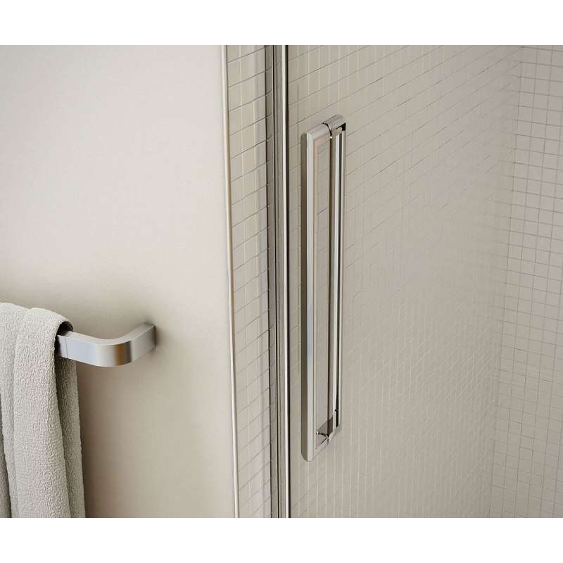 Frameless Slider Alcove Shower Door With Clear Glass Max Halo 56.5 To 59in X 78.75in - BNGBath