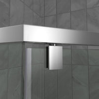 Thumbnail for DreamLine Prism 36 in. x 36 in. x 74 3/4 in. H Frameless Pivot Shower Enclosure and SlimLine Shower Base Kit - BNGBath