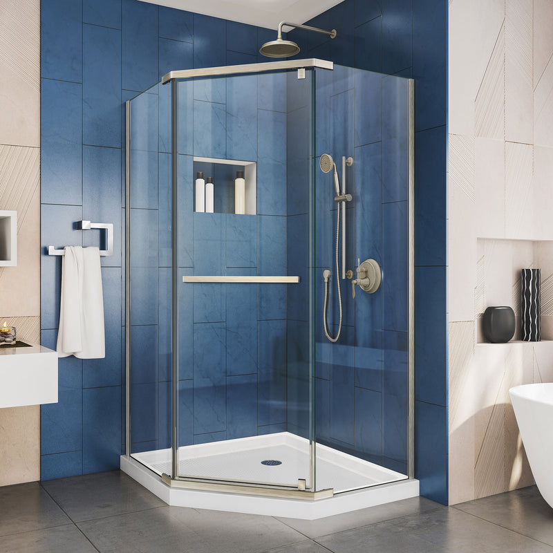 DreamLine Prism 36 1/8 in. x 36 1/8 in. x 72 in. Frameless Pivot Shower Enclosure - BNGBath