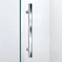 Thumbnail for DreamLine Prism Plus 42 in. x 42 in. x 74 3/4 in. Frameless Hinged Shower Enclosure and SlimLine Shower Base Kit - BNGBath