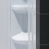 Thumbnail for DreamLine 34 in. D x 60 in. W x 75 5/8 in. H SlimLine Single Threshold Shower Base and QWALL-3 Acrylic Backwall Kit - BNGBath