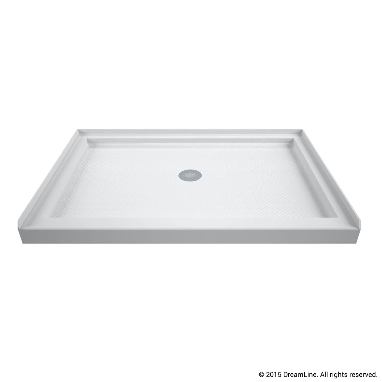 DreamLine 32 in. D x 48 in. W x 76 3/4 in. H SlimLine Single Threshold Shower Base and QWALL-5 Acrylic Backwall Kit - BNGBath
