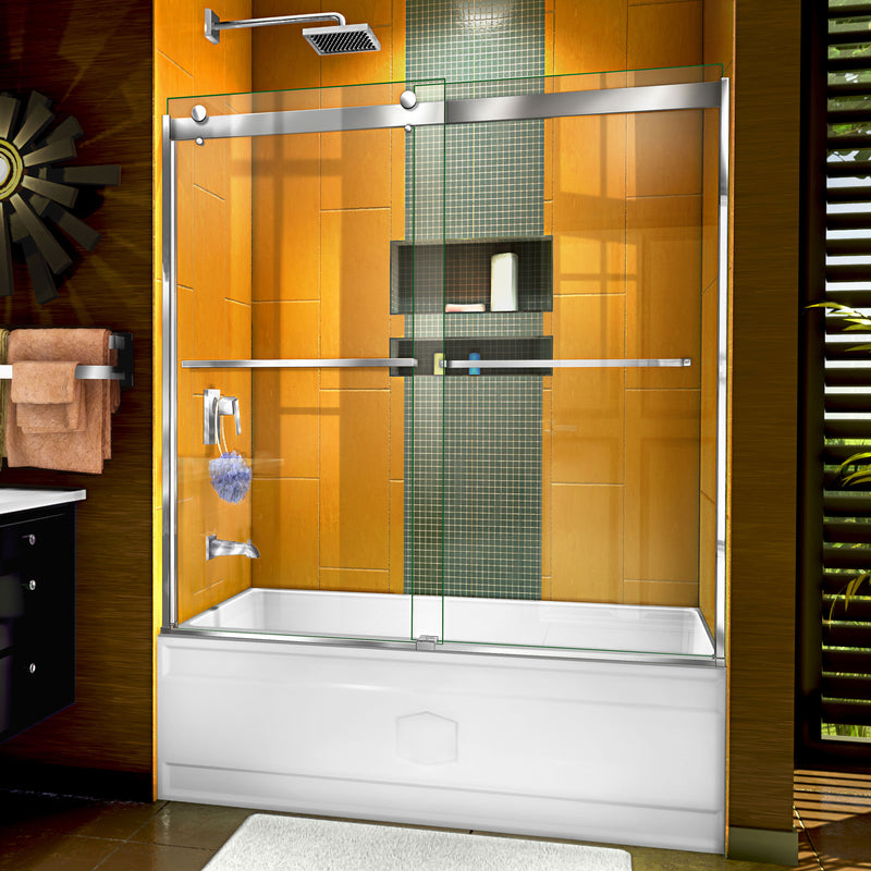 DreamLine Sapphire 56-60 in. W x 60 in. H Semi-Frameless Bypass Tub Door - BNGBath