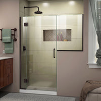 Thumbnail for DreamLine Unidoor-X 67-67 1/2 in. W x 72 in. H Frameless Hinged Shower Door - BNGBath