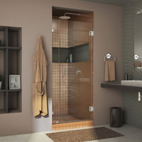 Thumbnail for DreamLine Unidoor Lux 35 in. W x 72 in. H Fully Frameless Hinged Shower Door - BNGBath