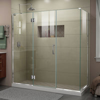 Thumbnail for DreamLine Unidoor-X 70 in. W x 30 3/8 in. D x 72 in. H Frameless Hinged Shower Enclosure - BNGBath