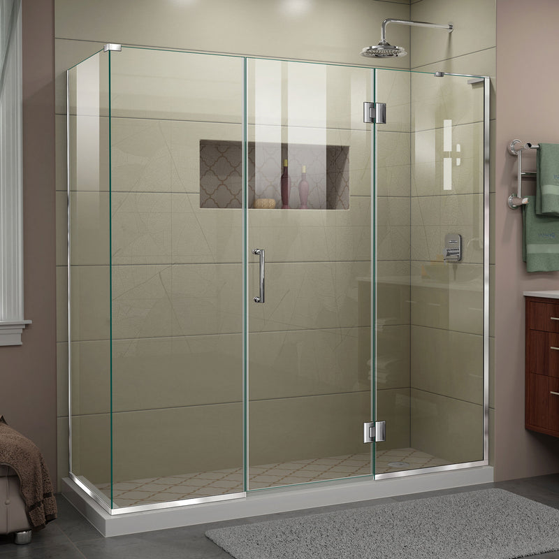 DreamLine Unidoor-X 70 in. W x 34 3/8 in. D x 72 in. H Frameless Hinged Shower Enclosure - BNGBath