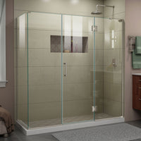 Thumbnail for DreamLine Unidoor-X 70 in. W x 30 3/8 in. D x 72 in. H Frameless Hinged Shower Enclosure - BNGBath