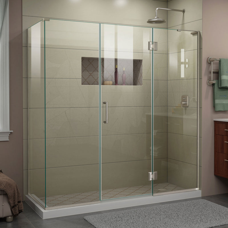 DreamLine Unidoor-X 70 in. W x 34 3/8 in. D x 72 in. H Frameless Hinged Shower Enclosure - BNGBath