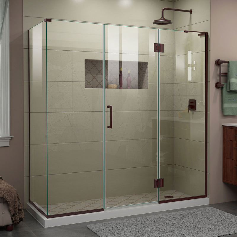 DreamLine Unidoor-X 70 in. W x 34 3/8 in. D x 72 in. H Frameless Hinged Shower Enclosure - BNGBath