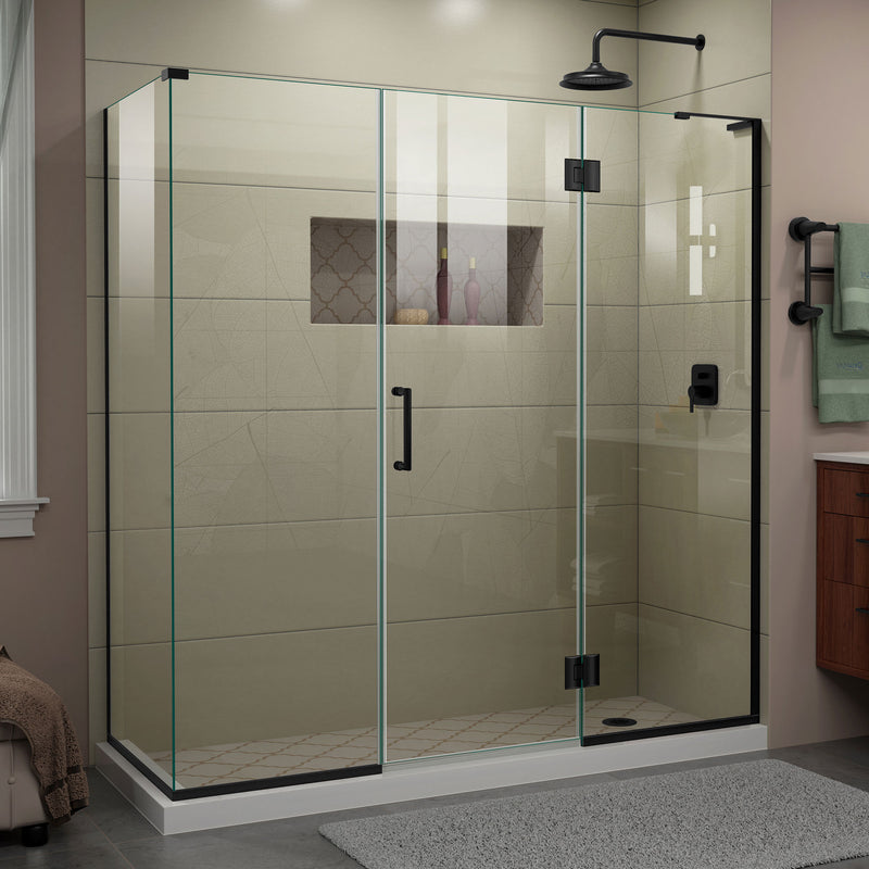 DreamLine Unidoor-X 69 1/2 in. W x 30 3/8 in. D x 72 in. H Frameless Hinged Shower Enclosure - BNGBath