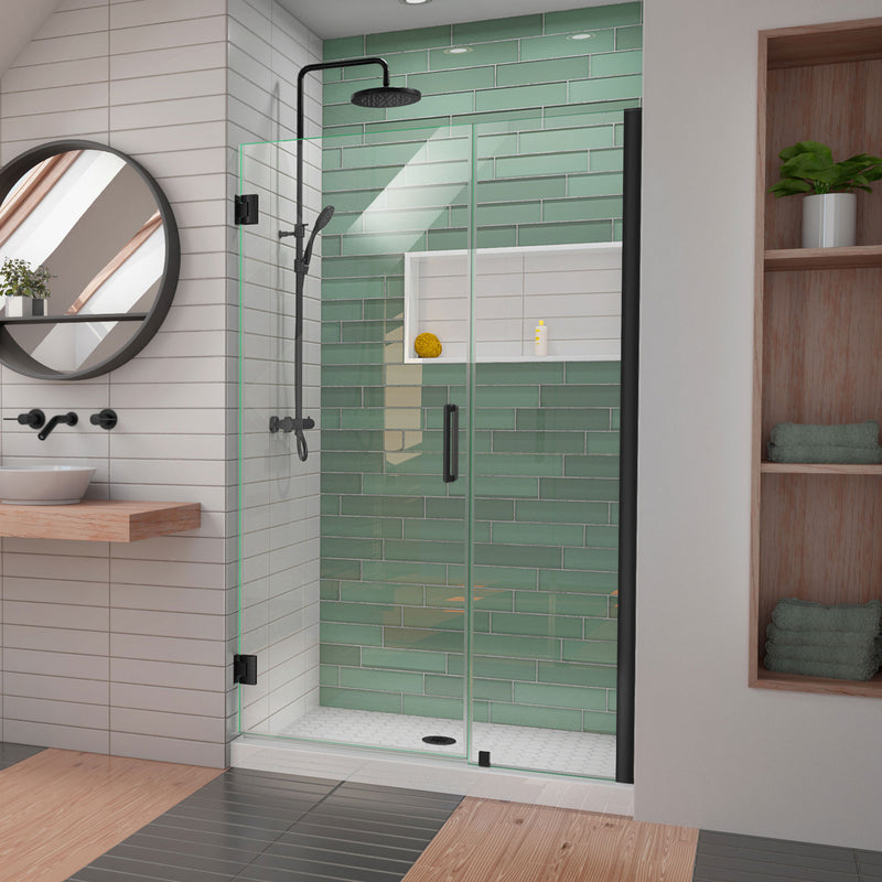 DreamLine Unidoor-LS 45-46 in. W x 72 in. H Frameless Hinged Shower Door with L-Bar - BNGBath