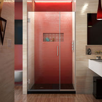 Thumbnail for DreamLine Unidoor Plus 37-37 1/2 in. W x 72 in. H Frameless Hinged Shower Door, Clear Glass - BNGBath