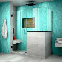 Thumbnail for DreamLine Unidoor Plus 58 in. W x 30 3/8 in. D x 72 in. H Frameless Hinged Shower Enclosure, Clear Glass - BNGBath