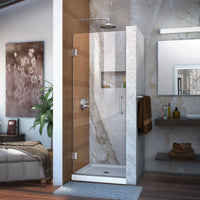 Thumbnail for DreamLine Unidoor 24 in. W x 72 in. H Frameless Hinged Shower Door, Clear Glass - BNGBath