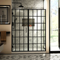 Thumbnail for DreamLine Unidoor Toulon 58-58 1/2 in. W x 72 in. H Frameless Hinged Shower Door - BNGBath
