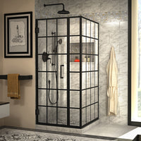 Thumbnail for DreamLine Unidoor Toulon 34 in. D x 34 in. W x 72 in. H Frameless Hinged Shower Enclosure - BNGBath