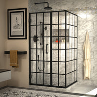 Thumbnail for DreamLine Unidoor Toulon 34 in. D x 40 in. W x 72 in. H Frameless Hinged Shower Enclosure - BNGBath