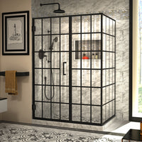 Thumbnail for DreamLine Unidoor Toulon 34 in. D x 52 in. W x 72 in. H Frameless Hinged Shower Enclosure - BNGBath