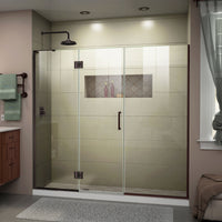 Thumbnail for DreamLine Unidoor-X 61-61 1/2 in. W x 72 in. H Frameless Hinged Shower Door - BNGBath