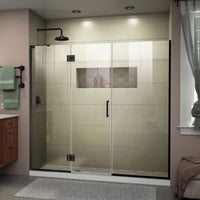 Thumbnail for DreamLine Unidoor-X 66-66 1/2 in. W x 72 in. H Frameless Hinged Shower Door - BNGBath