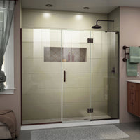 Thumbnail for DreamLine Unidoor-X 64-64 1/2 in. W x 72 in. H Frameless Hinged Shower Door - BNGBath