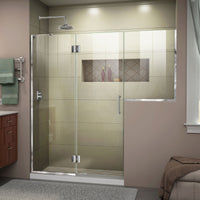 Thumbnail for DreamLine Unidoor-X 72-72 1/2 in. W x 72 in. H Frameless Hinged Shower Door - BNGBath