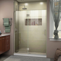 Thumbnail for DreamLine Unidoor-X 48 in. W x 72 in. H Frameless Hinged Shower Door - BNGBath