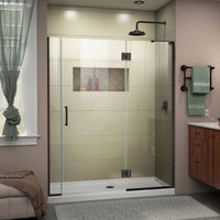 Thumbnail for DreamLine Unidoor-X 56-56 1/2 in. W x 72 in. H Frameless Hinged Shower Door - BNGBath