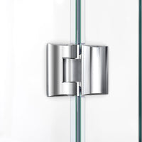 Thumbnail for DreamLine Prism Plus 38 in. x 38 in. x 74 3/4 in. Frameless Hinged Shower Enclosure and SlimLine Shower Base Kit - BNGBath