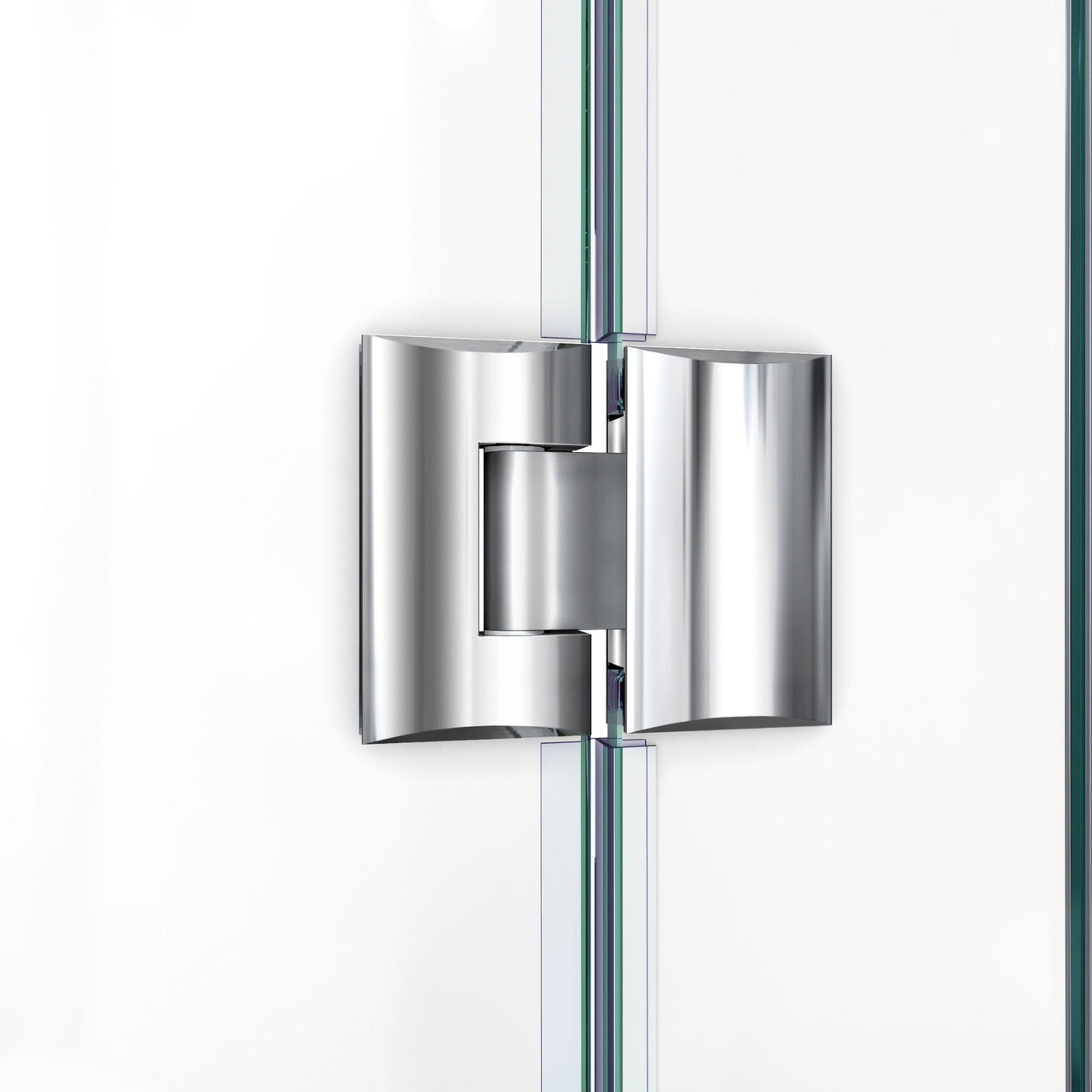 DreamLine Prism Plus 42 in. x 42 in. x 74 3/4 in. Frameless Hinged Shower Enclosure and SlimLine Shower Base Kit - BNGBath