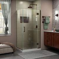 Thumbnail for DreamLine Unidoor-X 29 3/8 in. W x 30 in. D x 72 in. H Frameless Hinged Shower Enclosure - BNGBath
